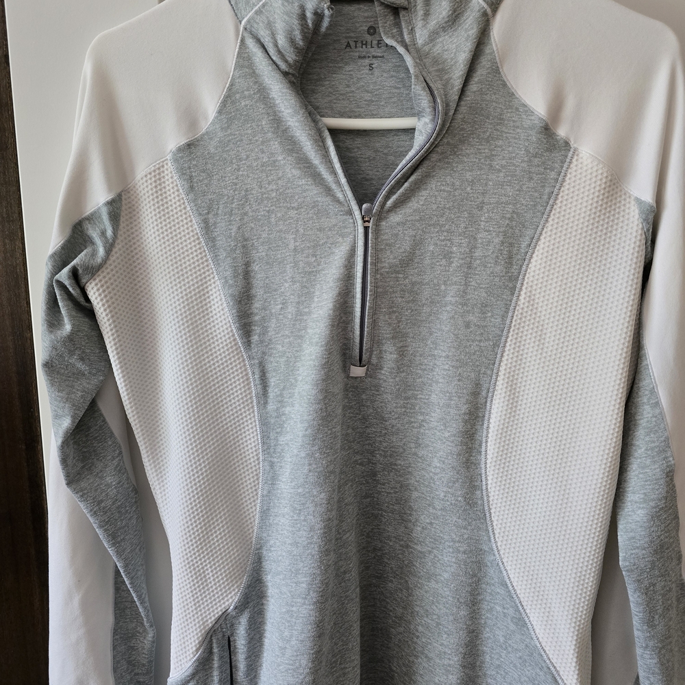 Athleta Two-Tone Quarter-Zip Pullover